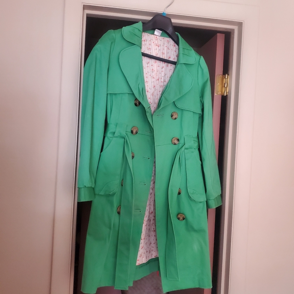 Priorities Green Trench Coat